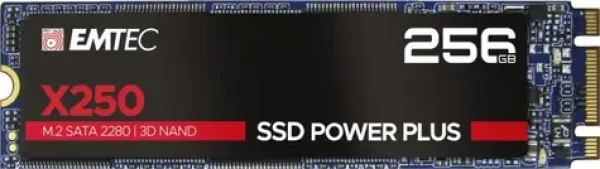 EMTEC Power Plus X250 256GB / M.2 / SATA III / 3D TLC / R:520MBps / W:500MBps / MTBF 2mh / 3y (ECSSD256GX250)