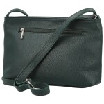 Módní dámská kožená crossbody kabelka Ofelie, tmavě zelená
