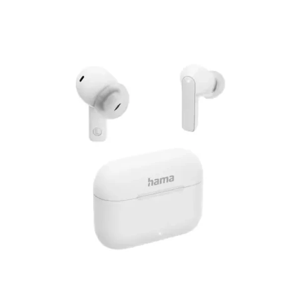 Hama Passion Clear II bílá / Bluetooth sluchátka / špunty / ANC/ENC / aplikace (221772)