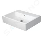 DURAVIT - Vero Air Umyvadlo 600x470 mm, s přepadem, bez otvoru pro baterii, WonderGliss, bílá 23506000281