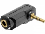 DeLock audio adaptér stereo jack 3.5 mm 3 pin samec na samici / pravoúhlý (65364)