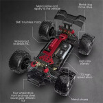 Mamido Auto na dálkové ovládání 60 km/h RC Monster Truck 1:16 4WD Brushless 2.4GHz modré