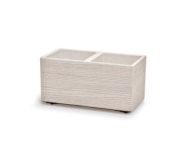 Květináč MADERA CASE ECO WOOD bílý 57,7cm