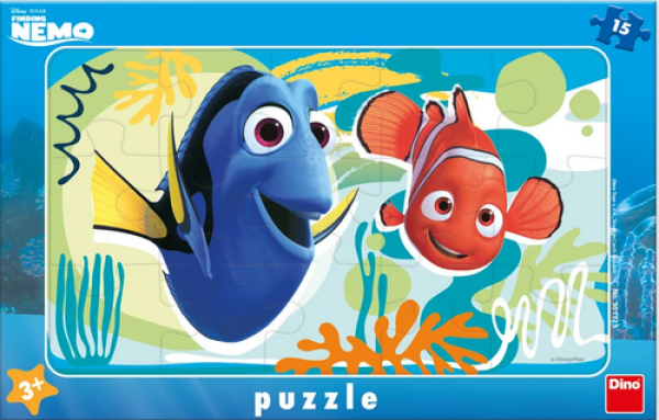 Puzzle deskové Nemo a Dory 15 dílků