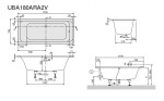 VILLEROY & BOCH - Architectura Vana Duo, 180x80 cm, bílá UBA180ARA2V-01