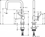 HANSGROHE - M54 Dřezová baterie Talis, vzhled nerezu 72806800