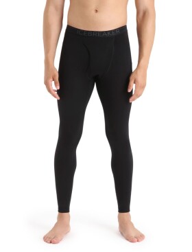 Pánské spodky ICEBREAKER Mens 200 Oasis Leggings w Fly, Black velikost: S