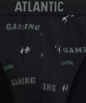 Kalhotky Atlantic 3MP-206/25 A'3 S-2XL černá-černá-khaki XL
