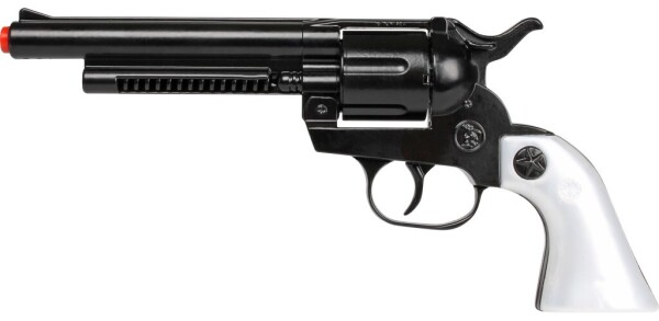 Kovbojský revolver kovový černý 12 ran