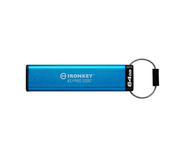 Kingston Flash Disk IronKey 64GB USB-C IronKey Keypad 200C, FIPS 140-3 Lvl 3 (Pending) AES-256 EDF_443744