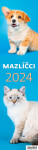 Nástěnný kalendář vázankový/kravata 2024 Helma - Mazlíčci