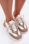 Kožené Polobotky Sneakers Dámské Artiker 56C1738 Bežovo-Zlaté 41