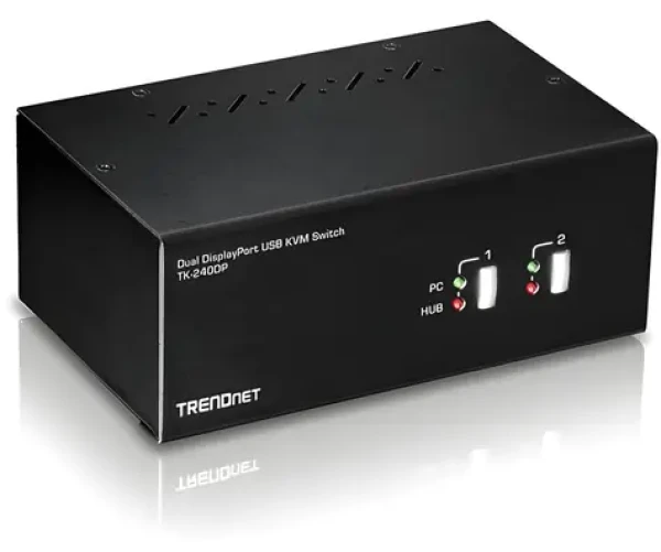 TRENDnet TK-240DP / KVM přepínač / DisplayPort 1.2 / 4K UHD / USB Hub / Audio (TK-240DP)