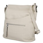 Trendy dámská koženková crossbody kabelka Lima, světle béžová