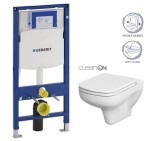 GEBERIT Duofix bez tlačítka + WC CERSANIT CLEANON COLOUR + SEDÁTKO 111.300.00.5 CN1