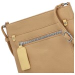 Stylová dámská koženková crossbody kabelka Walida, camel