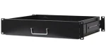 Intellinet Výsuvná zásuvka do racku 19" černá / Zásuvka do racku / 2U / hloubka 350 mm / nosnost 30 kg (714938)