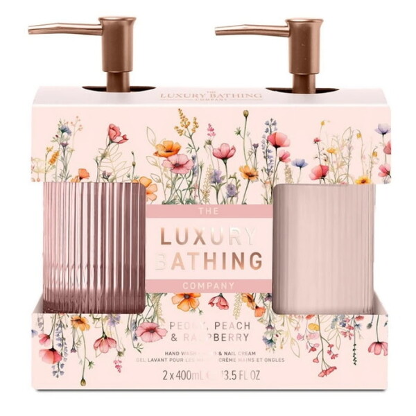 Grace Cole Dárková sada s péčí o ruce Peony/Peach/Raspberry, růžová barva, sklo
