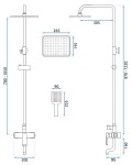 REA - Sprchový sloup Hass černý REA-B9968