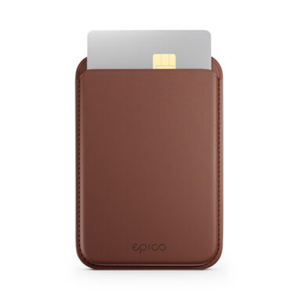 Epico Mag+ Leather Wallet kožená pěněženka s MagSafe pro Apple iPhone hnědá (9918131700007)