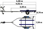 Přívěs CBS J490 pro vodní skútry 600/480kg