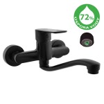 SLEZAK-RAV - Spořící vodovodní baterie dřezová/umyvadlová VLTAVA ECO černá matná, Barva: Černá matná, Rozměr: 150 mm VTE401.5/26CMAT