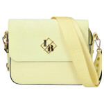 Moderní dámská koženková crossbody kabelka LB Eva, žlutá