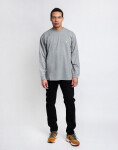 Tričko Carhartt WIP L/S Chase T-Shirt Grey Heather / Gold