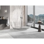 MEXEN - Glass clear volně stojící vana transparentna 170 x 85, korek chrom 58061708508