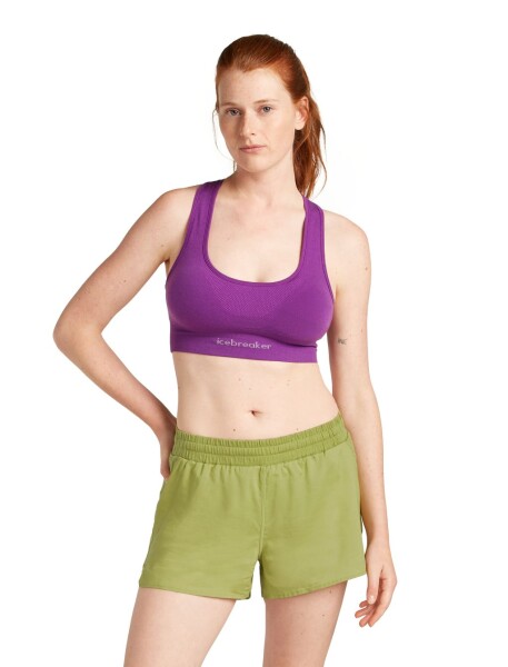 Dámská merino podprsenka ICEBREAKER Wmns 260 ZoneKnit Seamless Bra, Passion velikost: XS