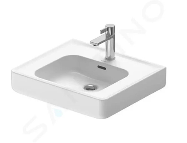 DURAVIT - Soleil by Starck Umyvadlo 550x480 mm, s přepadem, otvor pro baterii, WonderGliss, bílá 23765500001