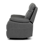 Polohovací křeslo, elektrické zabudované ovládání, šedá, látka vintage, TV-4094 GREY3