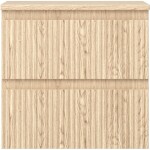 MEXEN/S - Rivel koupelnová skříňka pod umyvadlo 50 cm s deskou, 2 zásuvky, reliéf , dub 91A20-05047-2-BFFC81