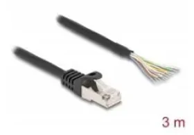 Delock Kabel RJ-50 (M) - otevřené konce 3 m černá / Kabel / S/FTP / 26 AWG (80207)