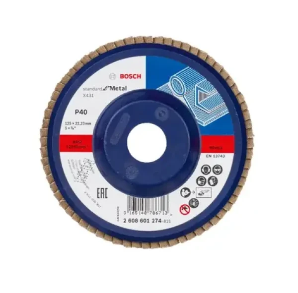 BOSCH 2608601274 / Lamelový brusný kotouč P40 / 125x22.23 mm (2608601274)