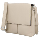 Stylová dámská koženková crossbody kabelka Katia, tmavě béžová