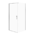 CERSANIT - Sada C382: kout MODUO čtverec, 1 plné dveře, 80x80x195 VIR S601-479