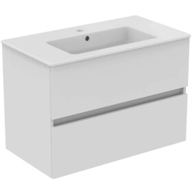 IDEAL STANDARD - Eurovit+ Skříňka s umyvadlem, 55x80x44 cm, 2 zásuvky, lesklá bílá R0574WG