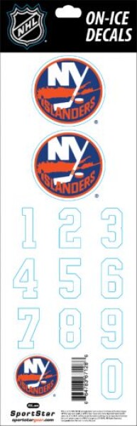 Sport Star Samolepky na Helmu New York Islanders NHL Decals White