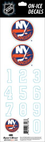 Sport Star Samolepky na Helmu New York Islanders Decals White