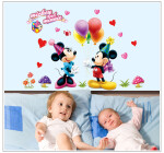 Samolepka Mickey Mouse a Minnie Velikost: 75 x 120 cm