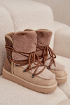 Dámské sněhové boty s kožíškem DFSH370012 Béžová - DFranklin béžová 41