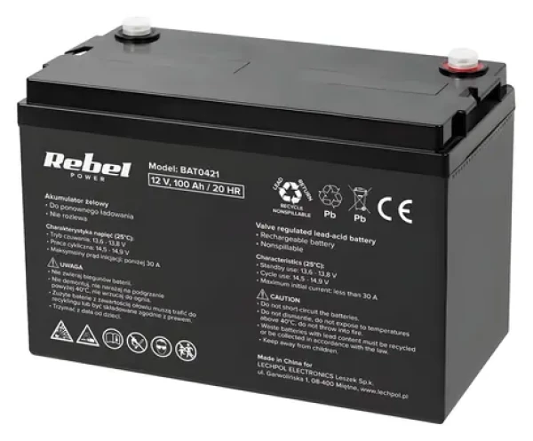 VIPOW / Pb záložní akumulátor / VRLA GEL / 12 V / 100 Ah (BAT0421)
