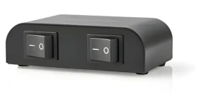 Nedis Přepínač reproduktorů černý / 2 kanály / Impedance 4-16 ? / Max. 150 W / Hliník (ASWI2612BK)