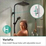 HANSGROHE - Activera Q Sprchový set bez baterie, 29x18 cm, 2 proudy, EcoSmart, matná černá 28757670