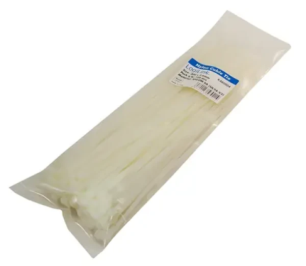 Stahovací pásky nylonové bílé 300 mm / Stahovací pásky / 100 ks / 3,6 mm (KAB0004)