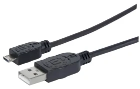 Manhattan USB-A na Micro-USB B černý 1,8 m / Kabel / USB 2.0 / 480 Mbit/s (307178)