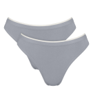 Dámské kalhotky GO Sense High leg 2P - GRAY -šedé 3602 - SLOGGI CHROME L