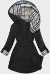 Černá bunda parka s ozdobnou podšívkou BH Forever (BH-2401) odstíny černé XL (42)