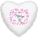 Miluji Tě balónek fóliové srdíčko bílé balonky.cz Miluji Tě balónek fóliové srdíčko bílé balonky.cz